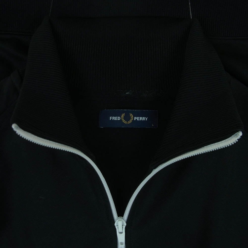 FRED PERRY フレッドペリー LAUREL TAPED TRACK JACKET トラック ジャケット ポルトガル製 ブラック系 L【中古】