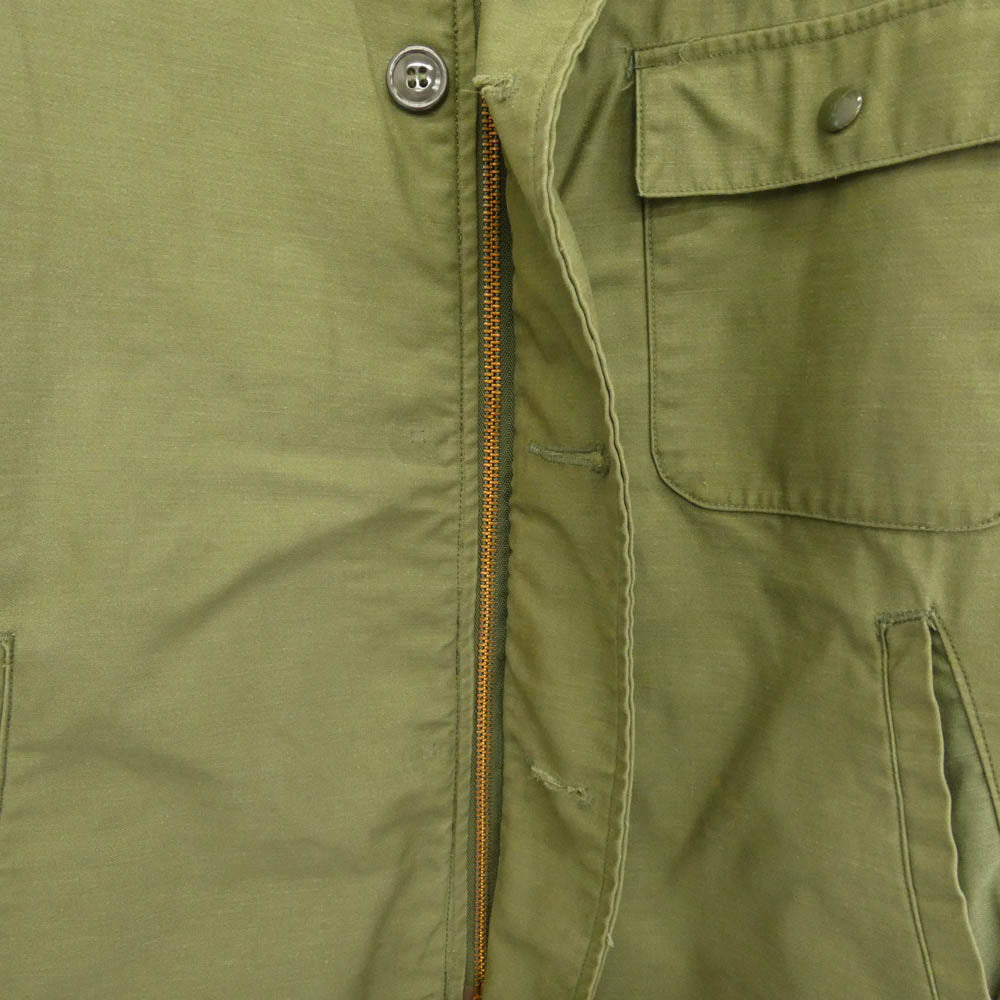 ユーエスネイビー 70s A-2 DECK JACKET ステンシル デッキジャケット モスグリーン系【中古】