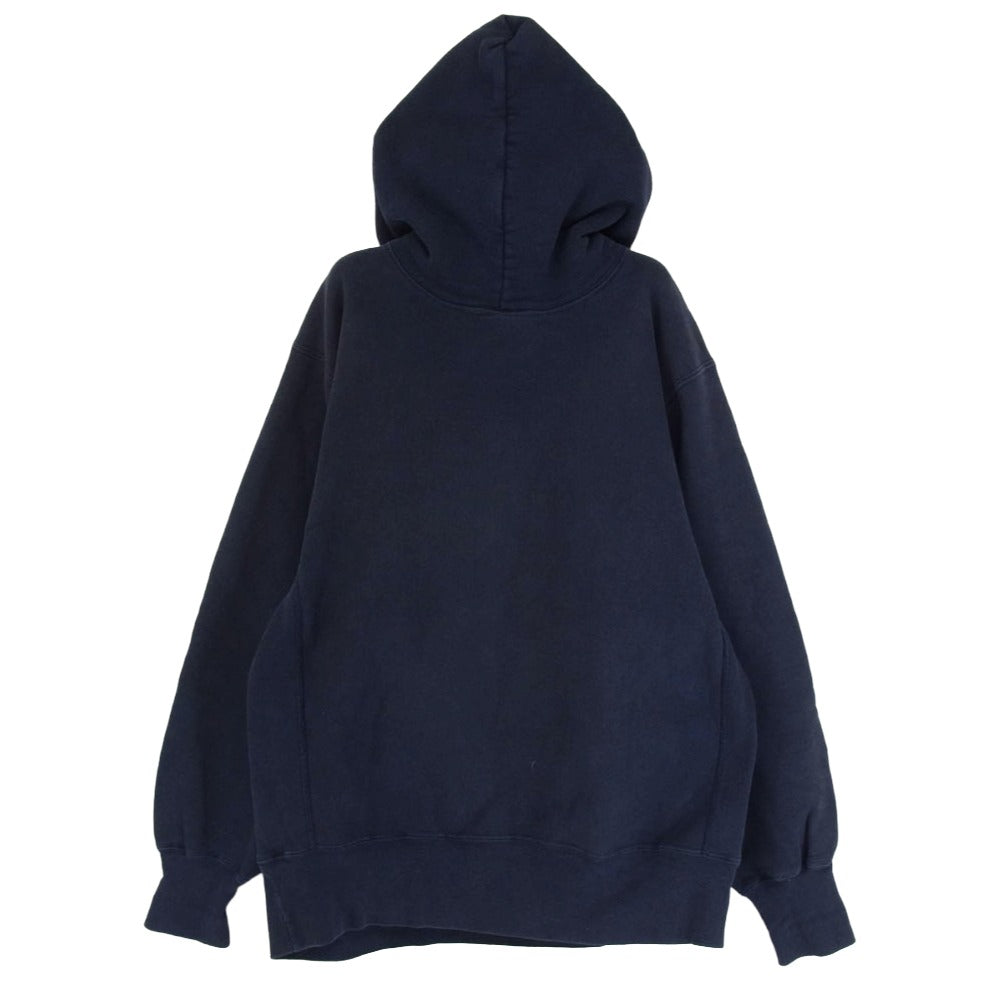Champion チャンピオン USA製 90s 刺繍タグ REVERSE WEAVE SOUTHAMPTON リバースウィーブ サウサンプトン ネイビー フーディ パーカー ネイビー系 L【中古】