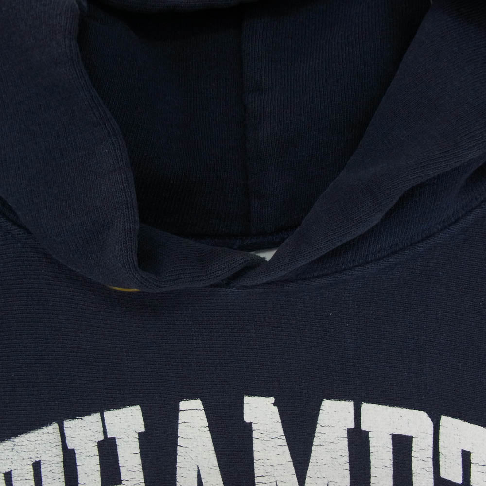 Champion チャンピオン USA製 90s 刺繍タグ REVERSE WEAVE SOUTHAMPTON リバースウィーブ サウサンプトン ネイビー フーディ パーカー ネイビー系 L【中古】