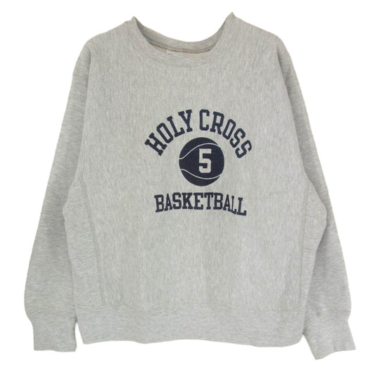 Champion チャンピオン USA製 80s 90s トリコタグ REVERSE WEAVE 3段プリント リバースウィーブ グレー スウェット グレー系 L【中古】