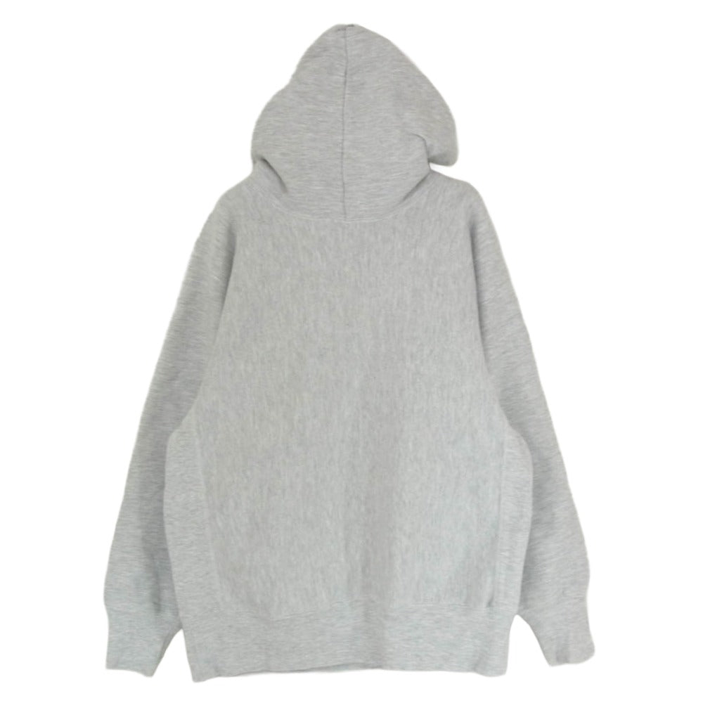Champion チャンピオン 90s 刺繍タグ REVERSE WEAVE リバースウィーブ 無地 目付 グレー フーディ パーカー グレー系 L【中古】