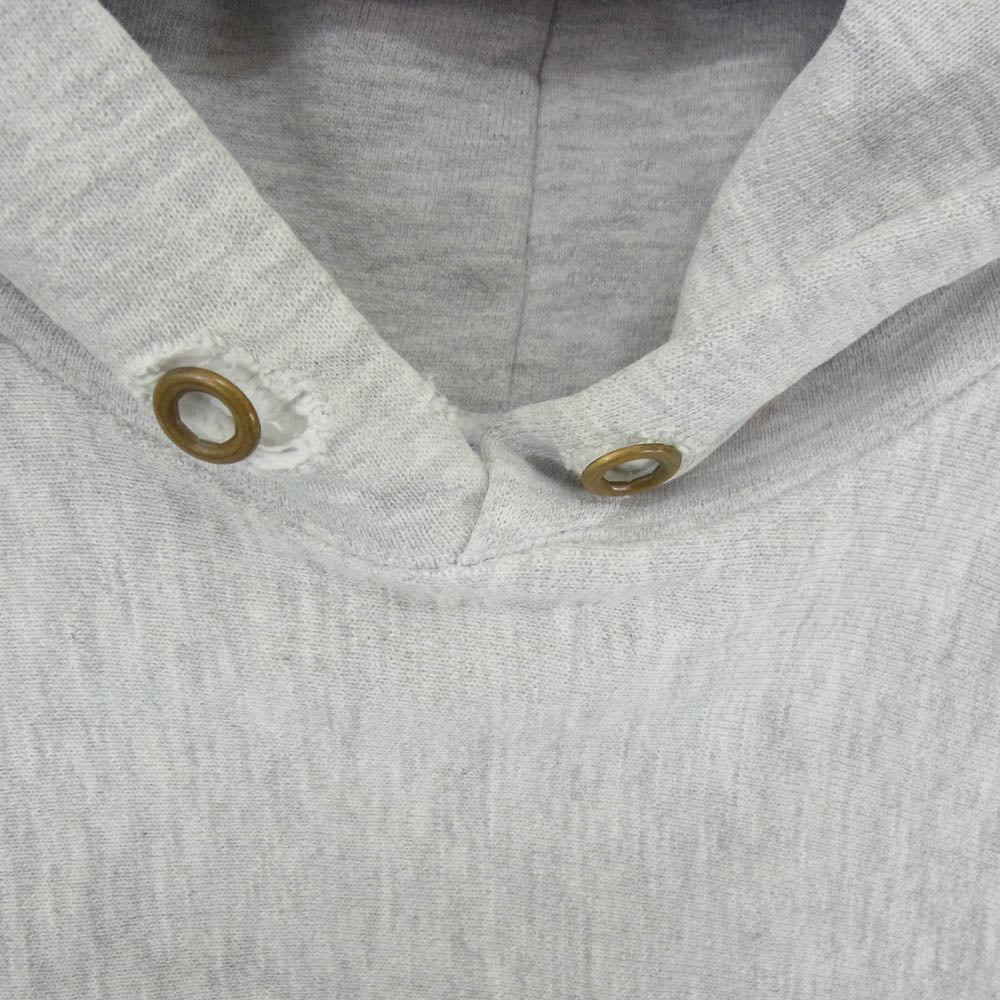 Champion チャンピオン 90s 刺繍タグ REVERSE WEAVE リバースウィーブ 無地 目付 グレー フーディ パーカー グレー系 L【中古】
