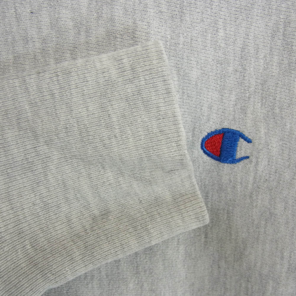 Champion チャンピオン 90s 刺繍タグ REVERSE WEAVE リバースウィーブ 無地 目付 グレー フーディ パーカー グレー系 L【中古】