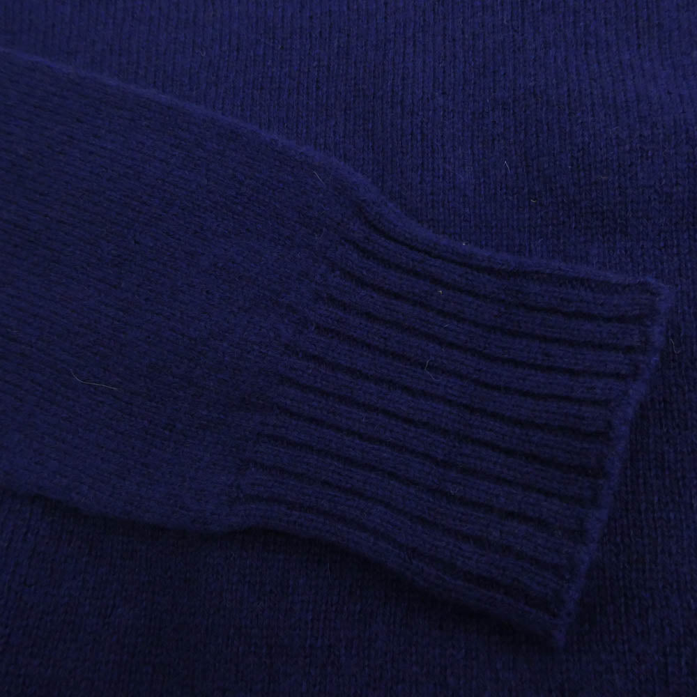 ANATOMICA アナトミカ 2PLY SHETLAND REAL SHETLAND WOOL リアル シェットランド ウール ブルー クルーネック ニット ブルー系 38【中古】