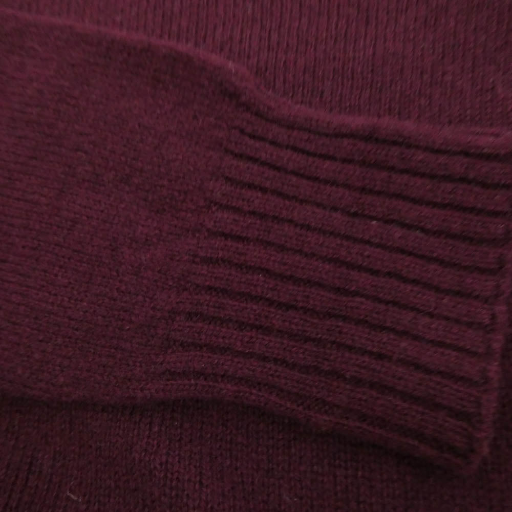 ANATOMICA アナトミカ 2PLY SHETLAND REAL SHETLAND WOOL リアル シェットランド ウール ワインレッド クルーネック ニット ワインレッド系 38【中古】