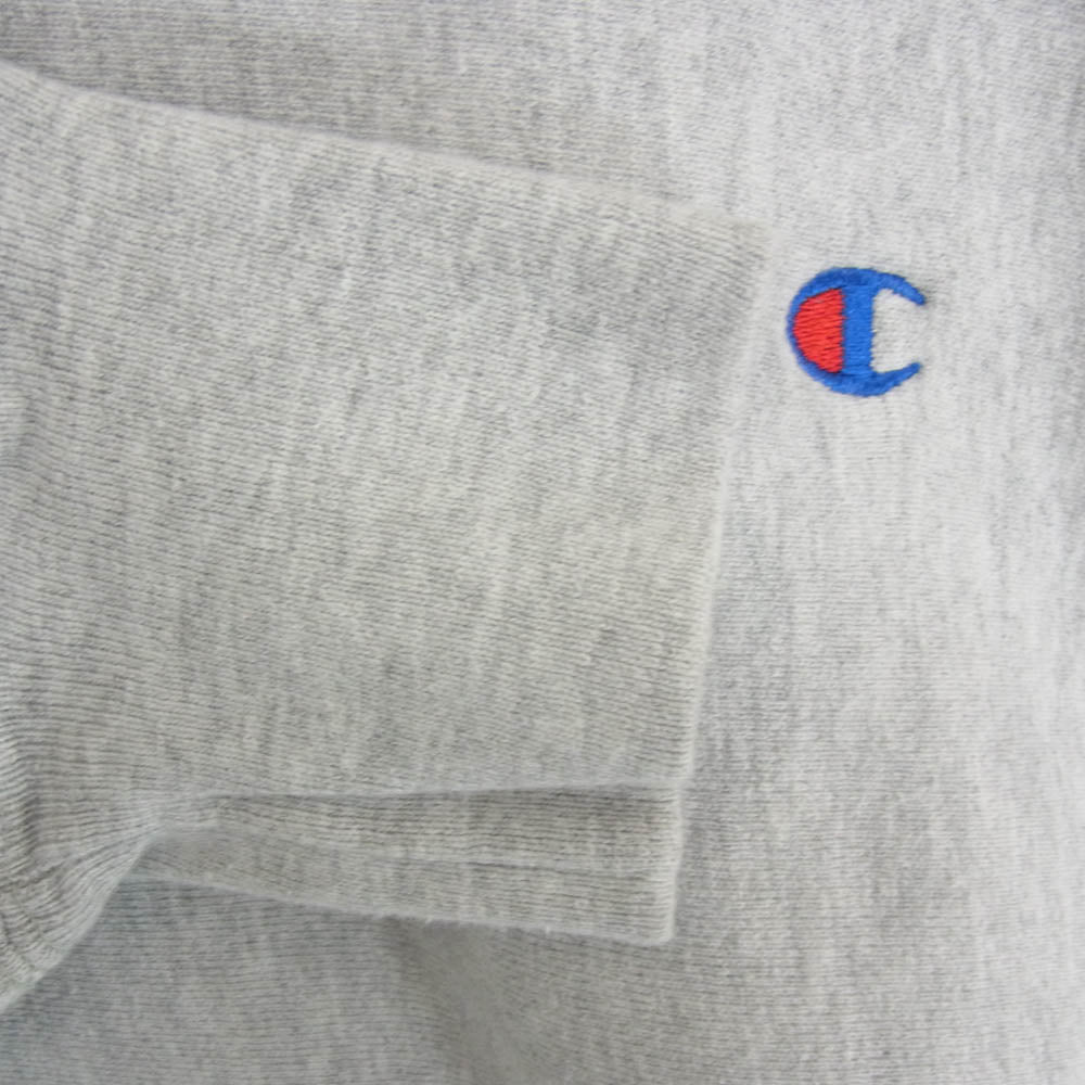 Champion チャンピオン USA製 80s 90sトリコタグ REVERSE WEAVE リバースウィーブ 無地 目付 袖目なし グレー フーディ パーカー グレー系 L【中古】
