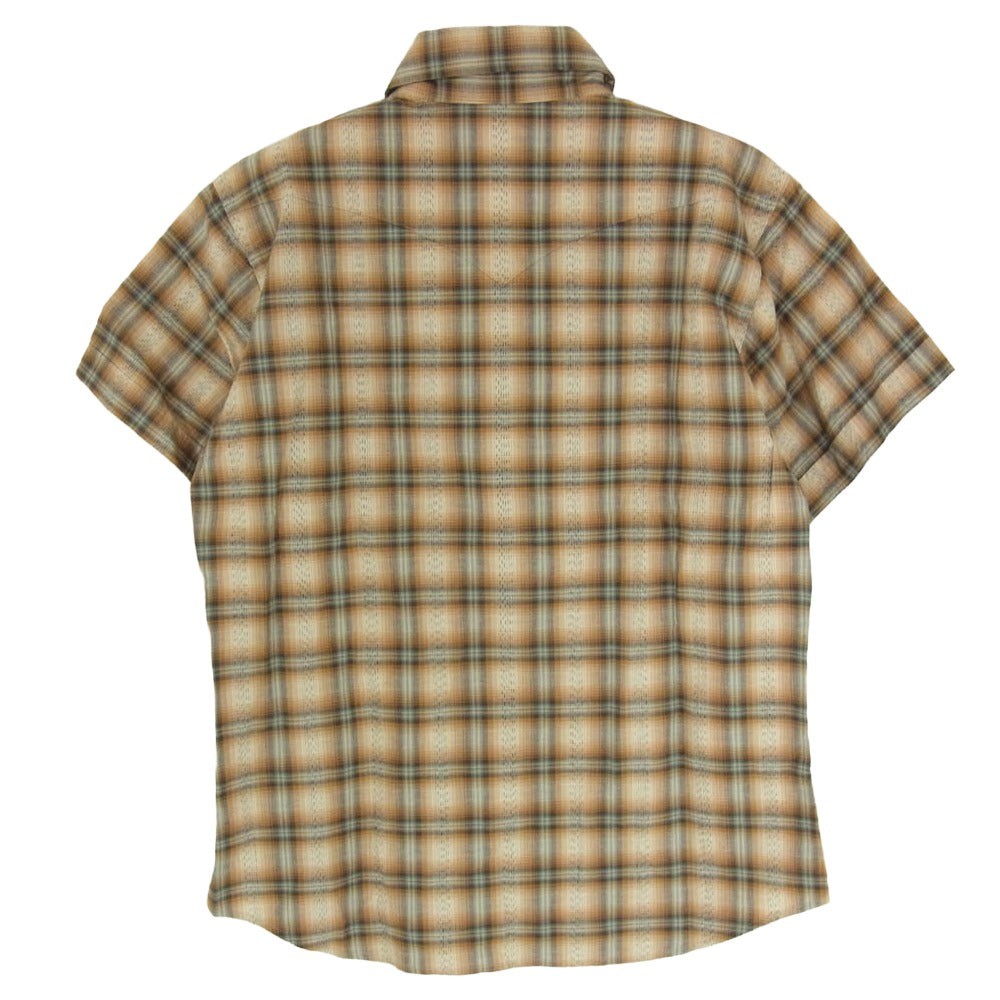 Stevenson Overall Co. スティーブンソンオーバーオール チェック ウエスタン 半袖 シャツ ブラウン系 サイズ表記無【中古】