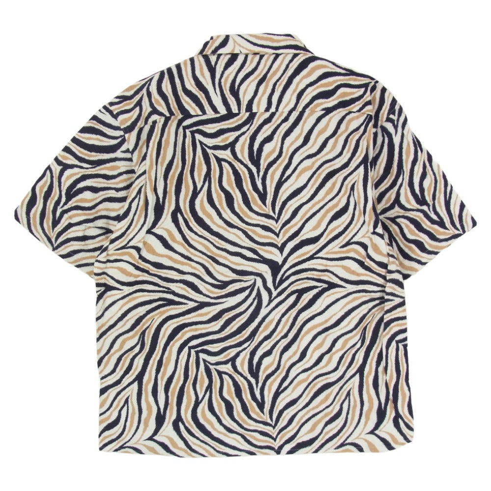 TENDERLOIN テンダーロイン T-PRINT FLANNEL SHT ZEBRA プリント フランネル ゼブラ 半袖 シャツ ブラウン系 M【中古】