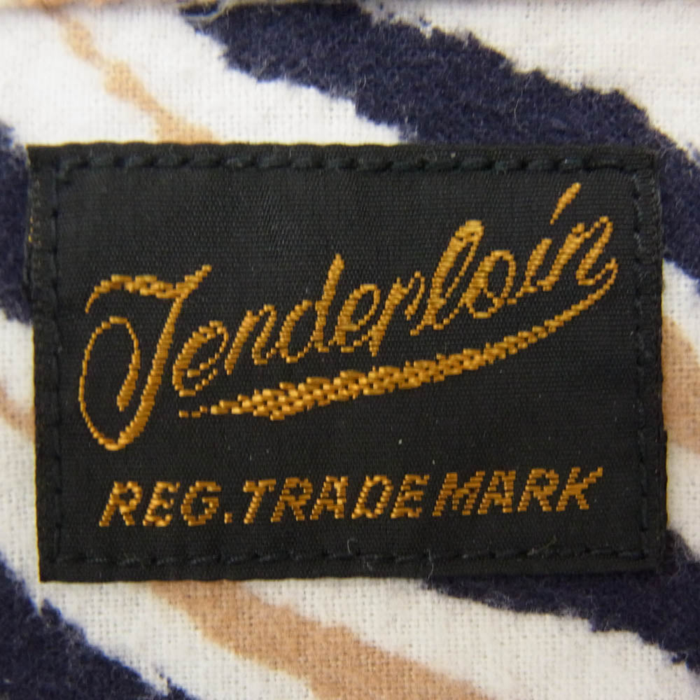 TENDERLOIN テンダーロイン T-PRINT FLANNEL SHT ZEBRA プリント フランネル ゼブラ 半袖 シャツ ブラウン系 M【中古】
