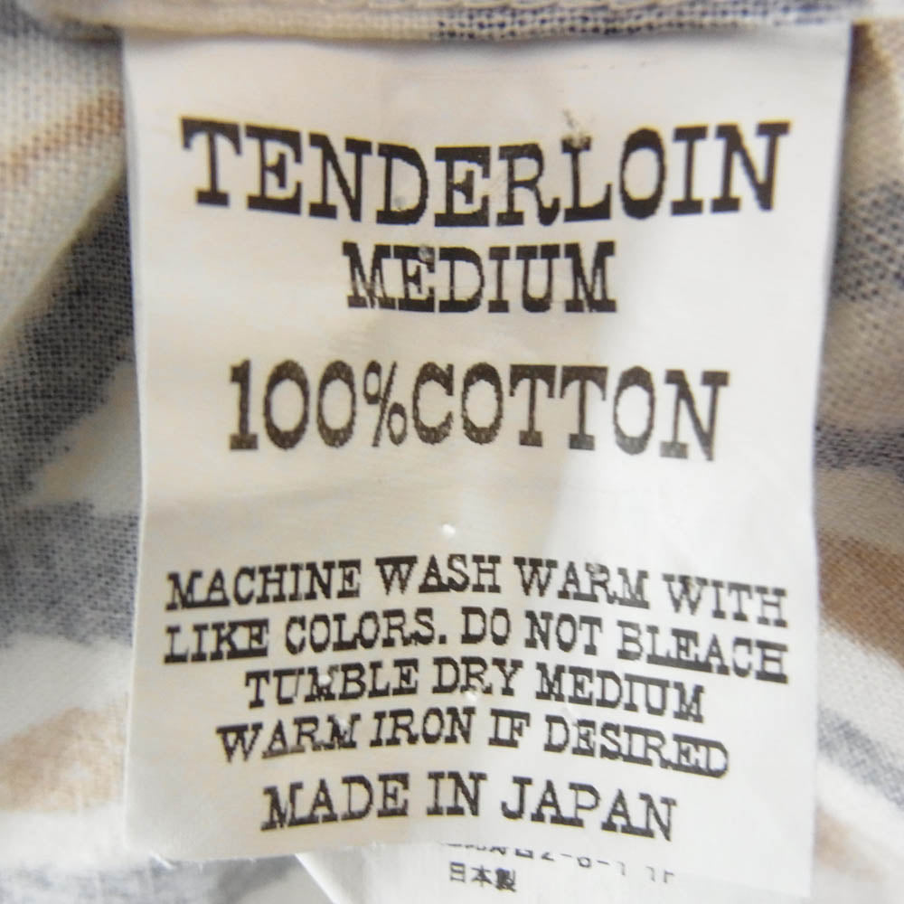 TENDERLOIN テンダーロイン T-PRINT FLANNEL SHT ZEBRA プリント フランネル ゼブラ 半袖 シャツ ブラウン系 M【中古】