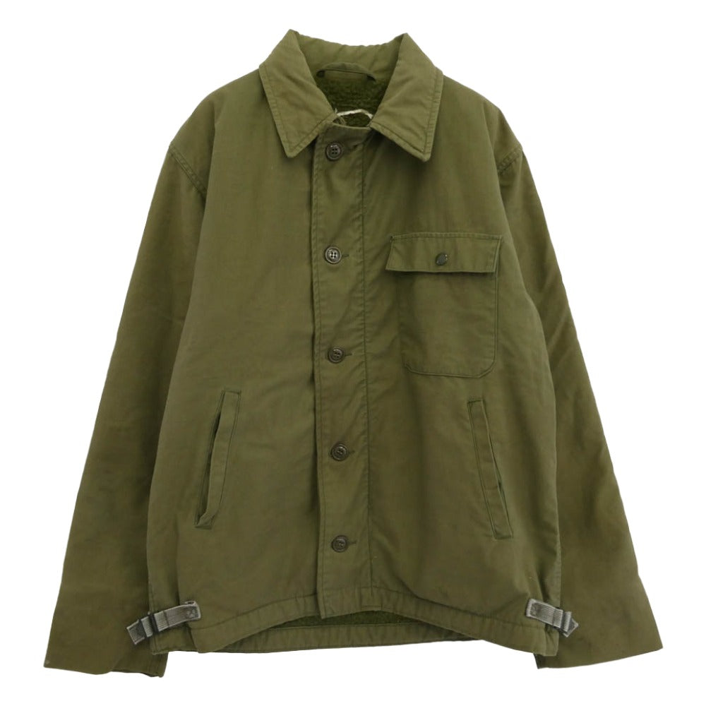ヴィンテージ 米軍 A-2 デッキ ジャケット カーキ系 サイズ表記なし【中古】