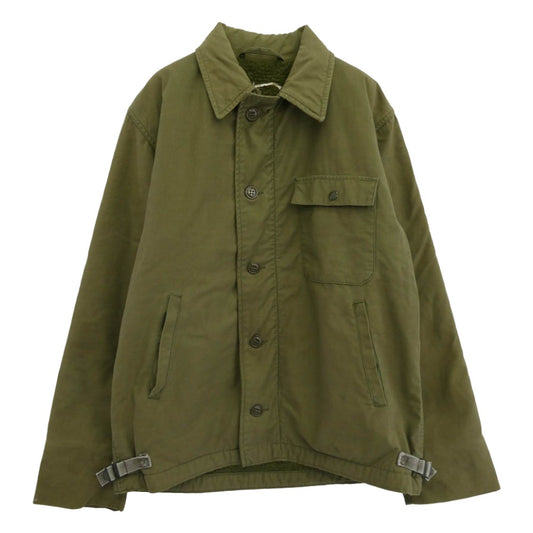 ヴィンテージ 米軍 A-2 デッキ ジャケット カーキ系 サイズ表記なし【中古】