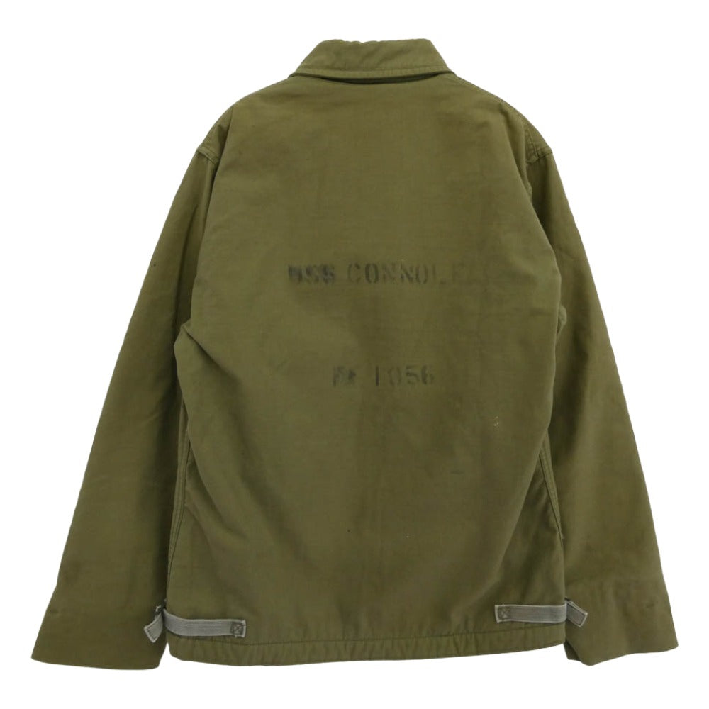 ヴィンテージ 米軍 A-2 デッキ ジャケット カーキ系 サイズ表記なし【中古】