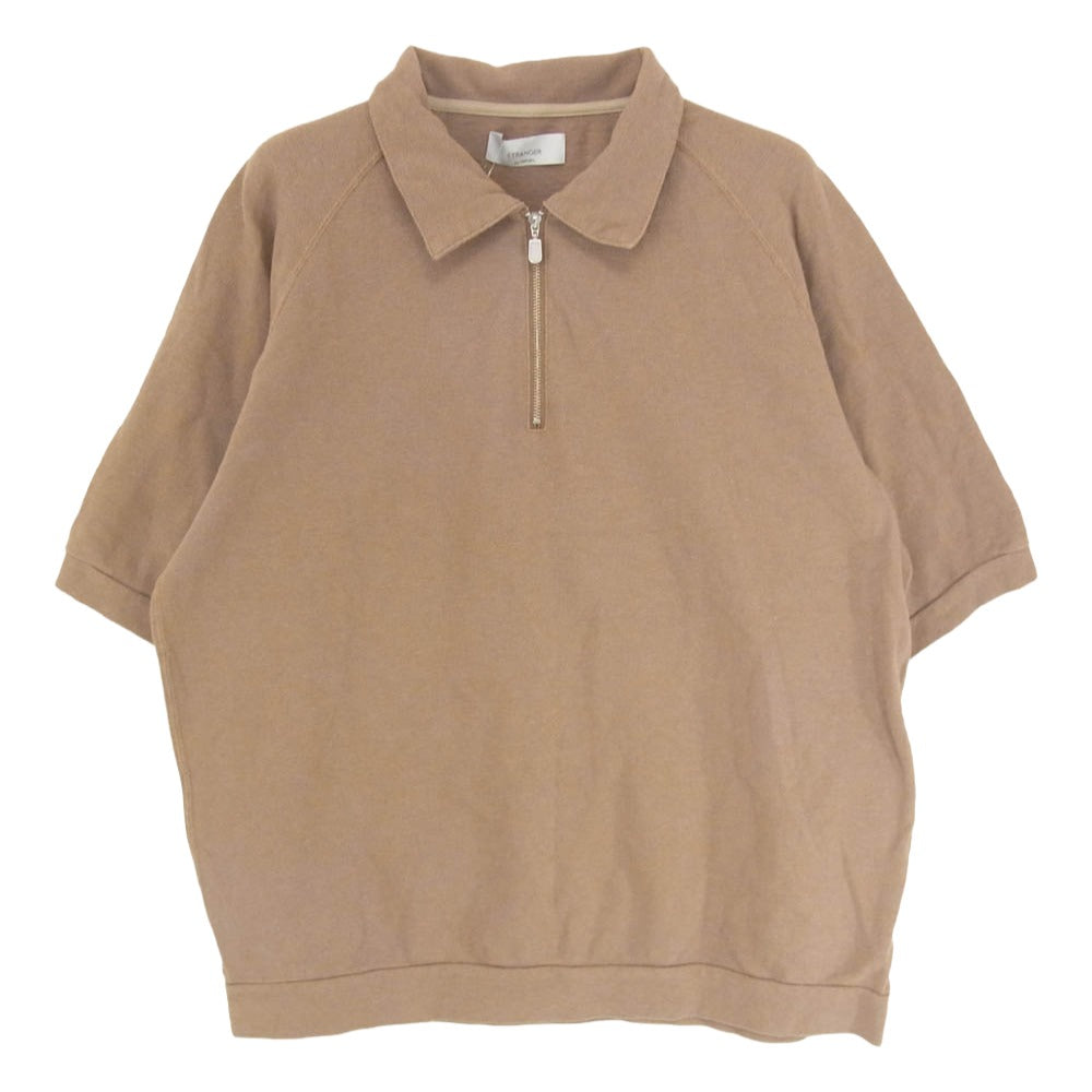 ORGUEIL オルゲイユ ハーフジップ 半袖 ポロシャツ ブラウン系 2【中古】