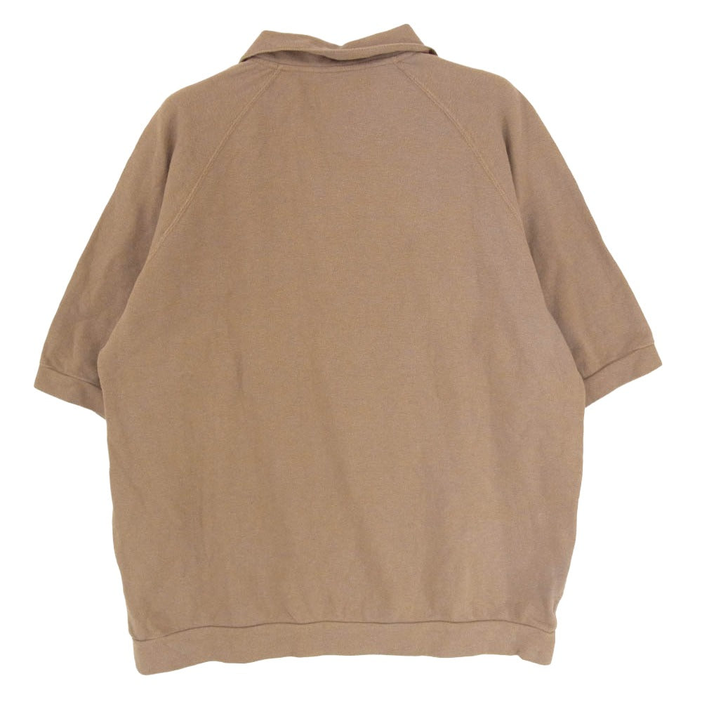 ORGUEIL オルゲイユ ハーフジップ 半袖 ポロシャツ ブラウン系 2【中古】