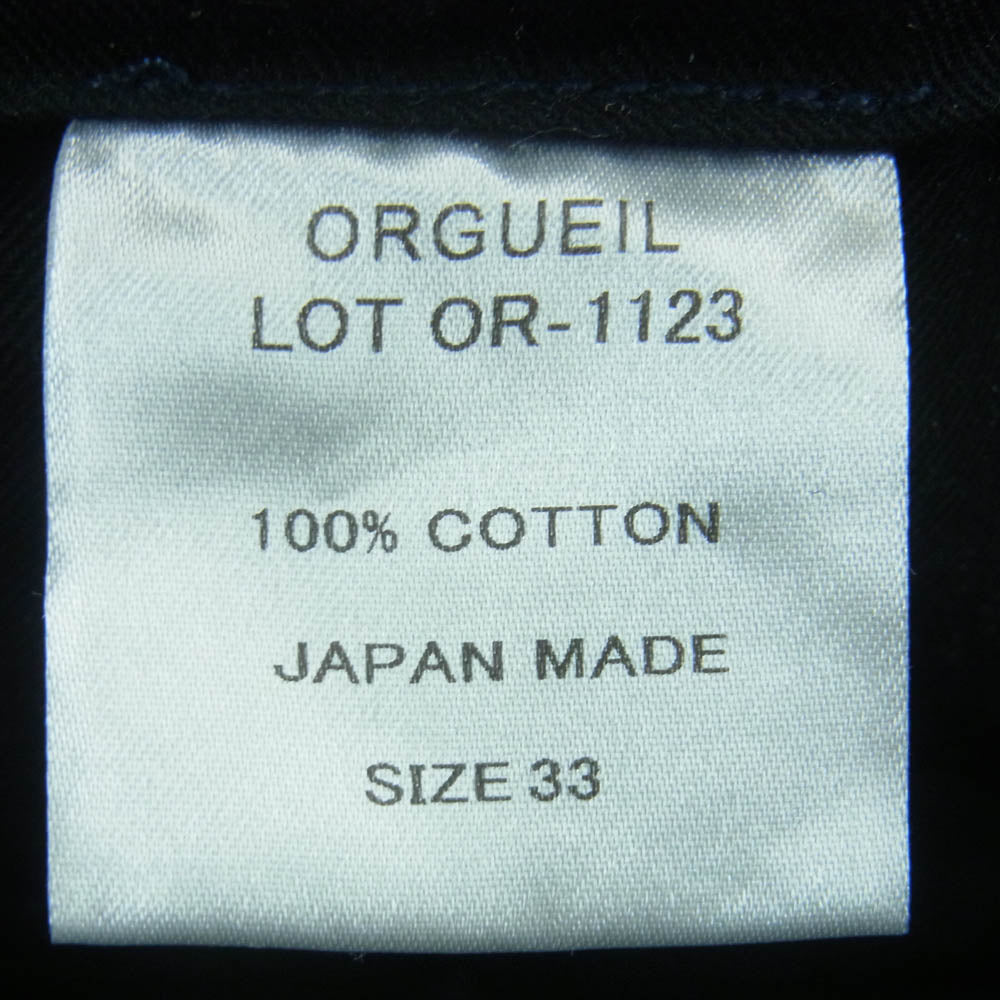 ORGUEIL オルゲイユ OR-1123 Tailor Work Trousers トラウザー パンツ 日本製 インディゴブルー系 Indigo 33【中古】