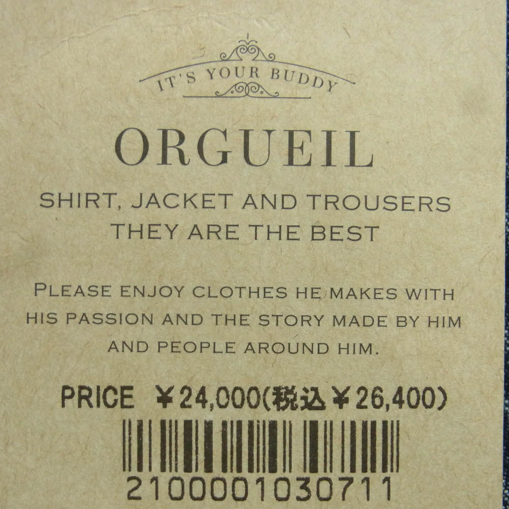 ORGUEIL オルゲイユ OR-1123 Tailor Work Trousers トラウザー パンツ 日本製 インディゴブルー系 Indigo 33【中古】