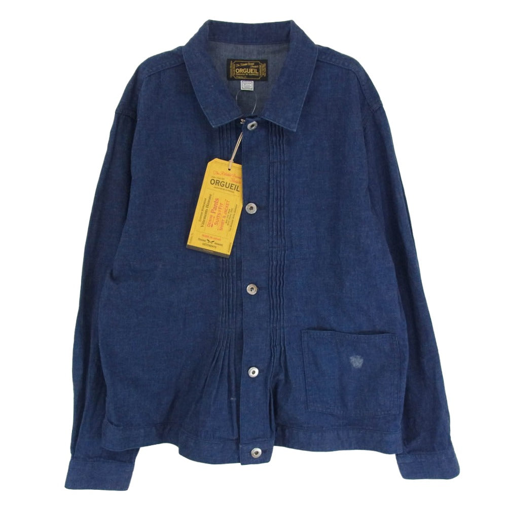 ORGUEIL オルゲイユ OR-4291 Denim blouse jacket デニム ブラウス ジャケット インディゴブルー系 38【中古】