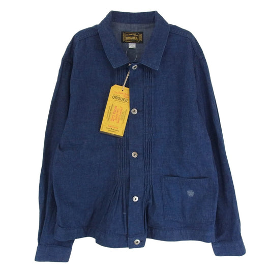 ORGUEIL オルゲイユ OR-4291 Denim blouse jacket デニム ブラウス ジャケット インディゴブルー系 38【中古】