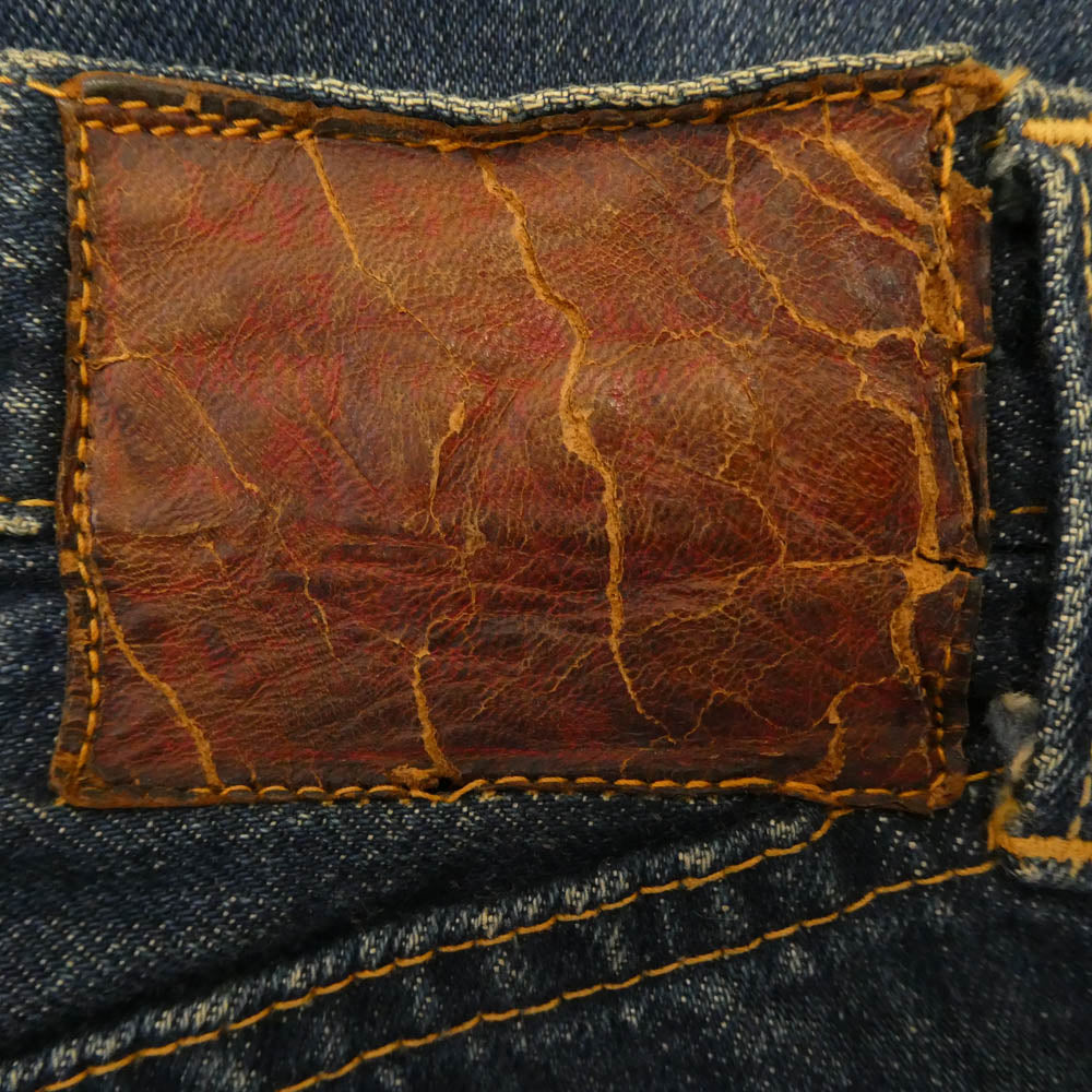 Levi's リーバイス 50s 501XX 53MODEL 53モデル 革パッチ 両面均等V ボタン裏刻印無 デニムパンツ インディゴブルー系【中古】