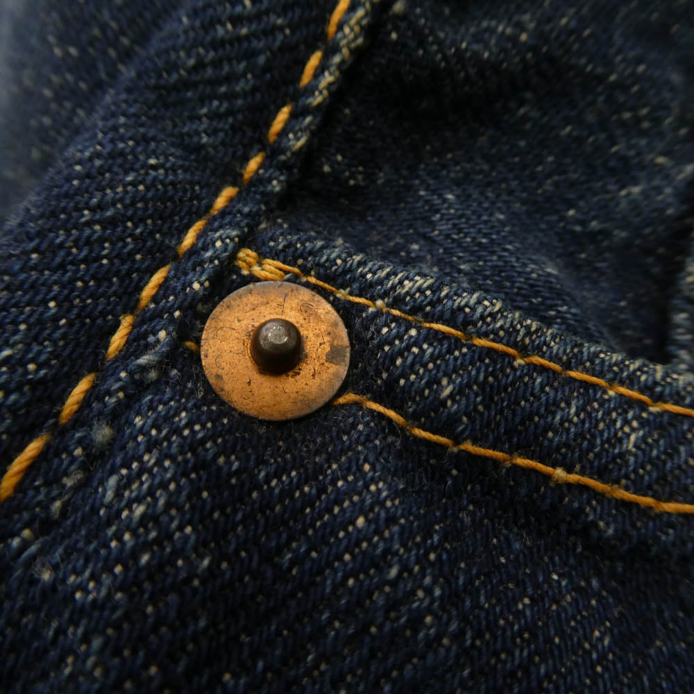 Levi's リーバイス 50s 501XX 53MODEL 53モデル 革パッチ 両面均等V ボタン裏刻印無 デニムパンツ インディゴブルー系【中古】