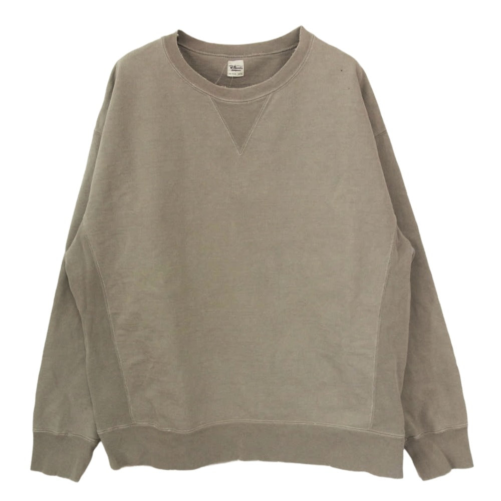 Ron Herman ロンハーマン 21AW 3420900057 Damage Sweat Crew ダメージ クルーネック スウェット カーキ系 XL【中古】