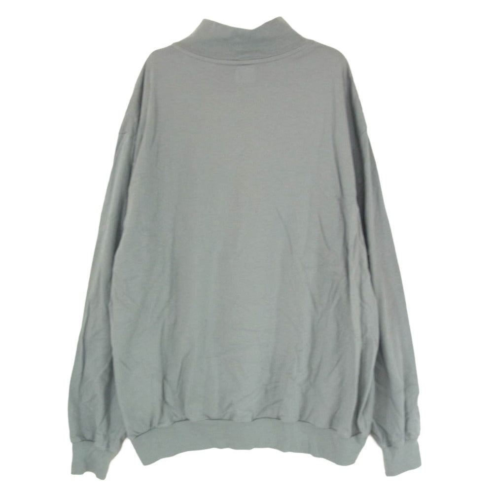 blurhms ROOTSTOCK ブラームスルーツストック bROOTS22F25 Silk Cotton 20/80 High-neck Hem Rib L/S シルク ハイネック カットソー ロンT 長袖Tシャツ グリーン系 3【中古】