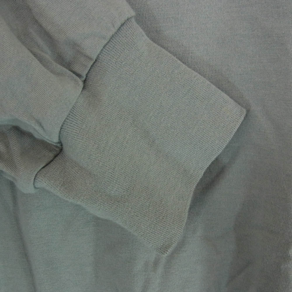 blurhms ROOTSTOCK ブラームスルーツストック bROOTS22F25 Silk Cotton 20/80 High-neck Hem Rib L/S シルク ハイネック カットソー ロンT 長袖Tシャツ グリーン系 3【中古】