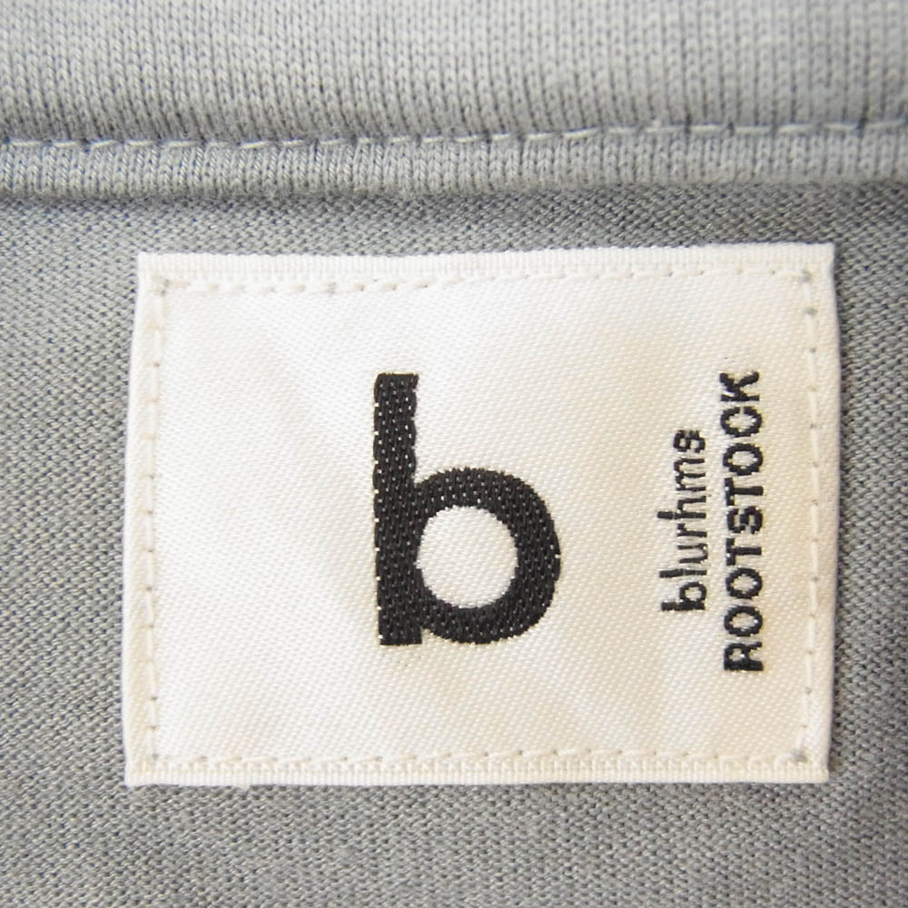 blurhms ROOTSTOCK ブラームスルーツストック bROOTS22F25 Silk Cotton 20/80 High-neck Hem Rib L/S シルク ハイネック カットソー ロンT 長袖Tシャツ グリーン系 3【中古】