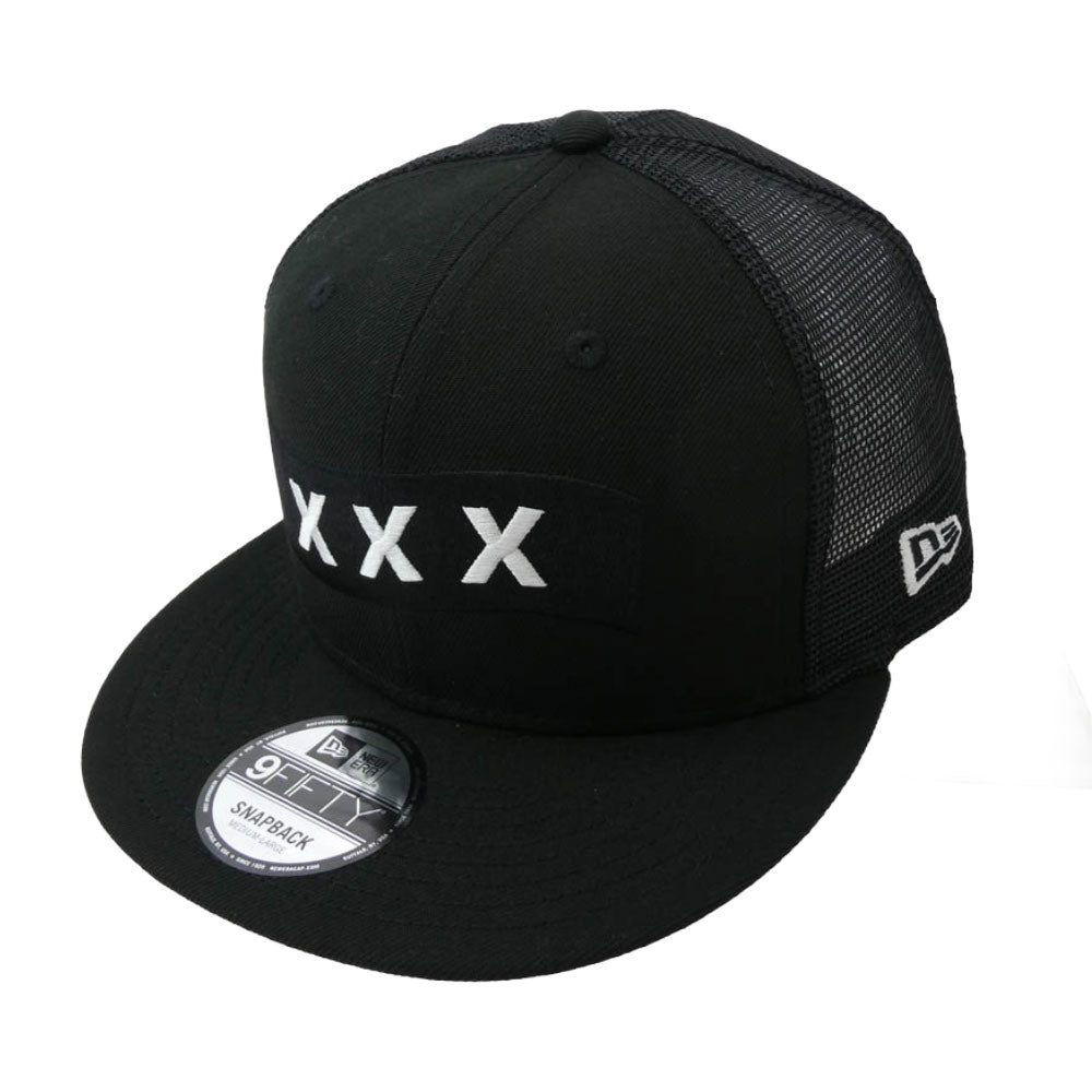 GOD SELECTION XXX ゴッドセレクション GX-S25-HT-03 New Era ロゴ 刺繍 9Fifty ニューエラ キャップ 帽子 ブラック系【極上美品】【中古】