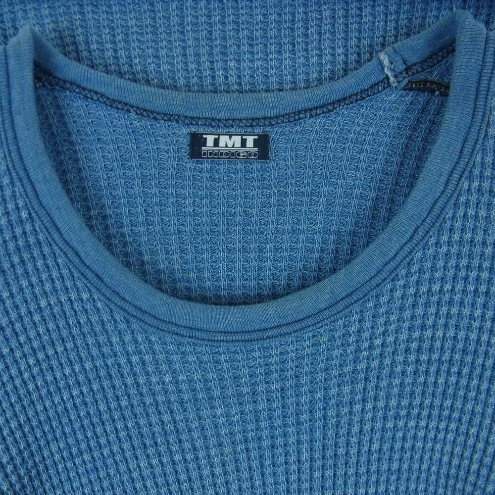 TMT ティーエムティー TCS-F15SP99 INDIGO インディゴ ワッフル サーマル ロンT 長袖 Tシャツ ブルー系 M【中古】