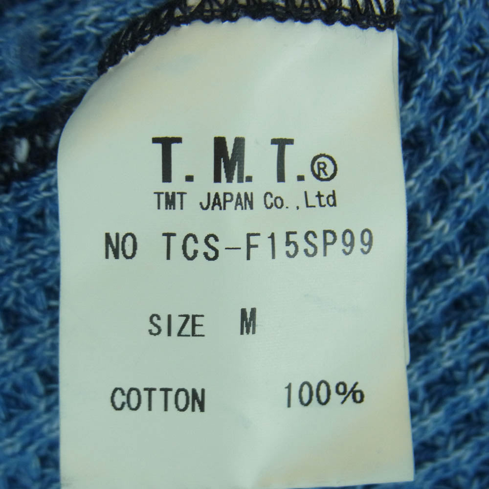 TMT ティーエムティー TCS-F15SP99 INDIGO インディゴ ワッフル サーマル ロンT 長袖 Tシャツ ブルー系 M【中古】