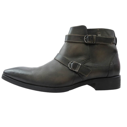 MICHEL KLEIN HOMME ミッシェルクランオム レザー チャッカブーツ サイドジップ ブラック系 46【中古】