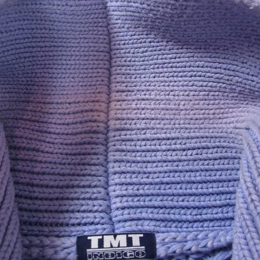 TMT ティーエムティー TKN-F1501 WASHED INDIGO CABLE CARDIGAN ウォッシュド インディゴ ケーブル カーディガン パープル系 M【中古】