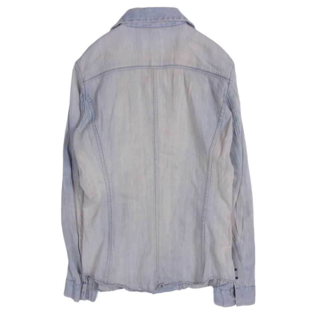 wjk ダブルジェイケイ フロントフック ホックボタン デニムシャツ ライトブルー系 M【中古】