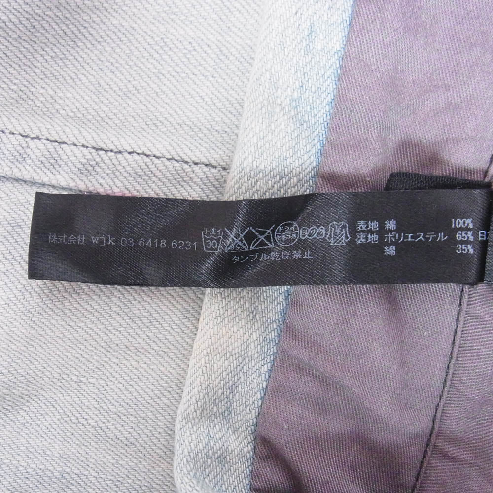wjk ダブルジェイケイ フロントフック ホックボタン デニムシャツ ライトブルー系 M【中古】