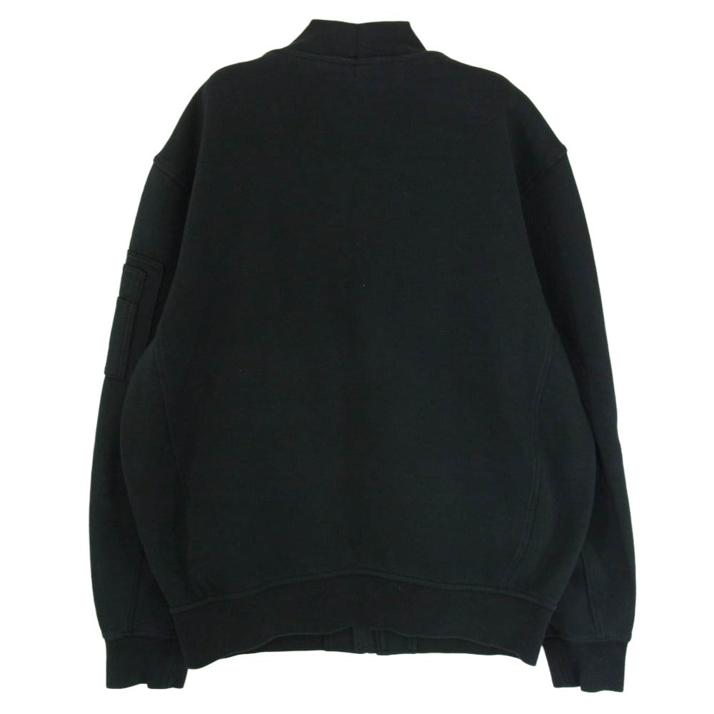 POLO RALPH LAUREN ポロ・ラルフローレン ダブルニットボンバージャケット ポニーロゴ アクションプリーツ ブルゾン ブラック系 M【中古】
