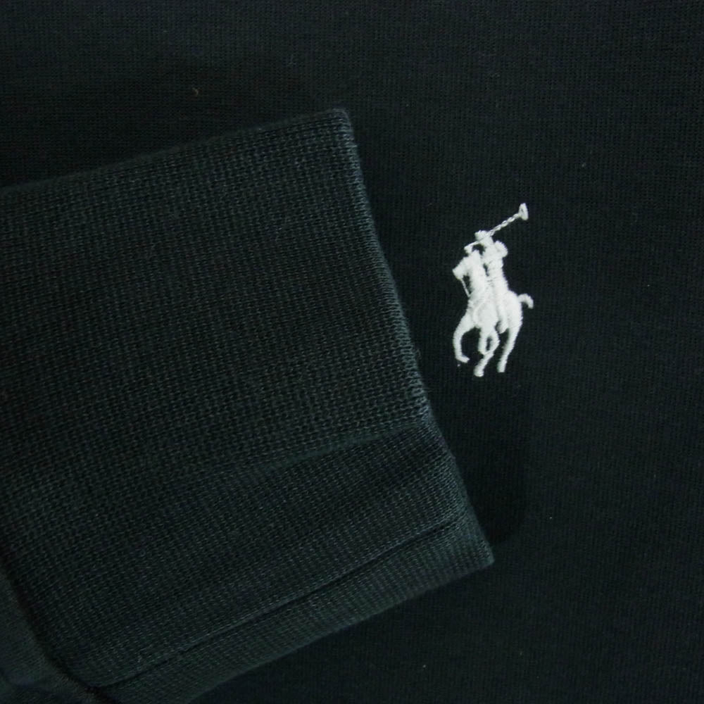 POLO RALPH LAUREN ポロ・ラルフローレン ダブルニットボンバージャケット ポニーロゴ アクションプリーツ ブルゾン ブラック系 M【中古】