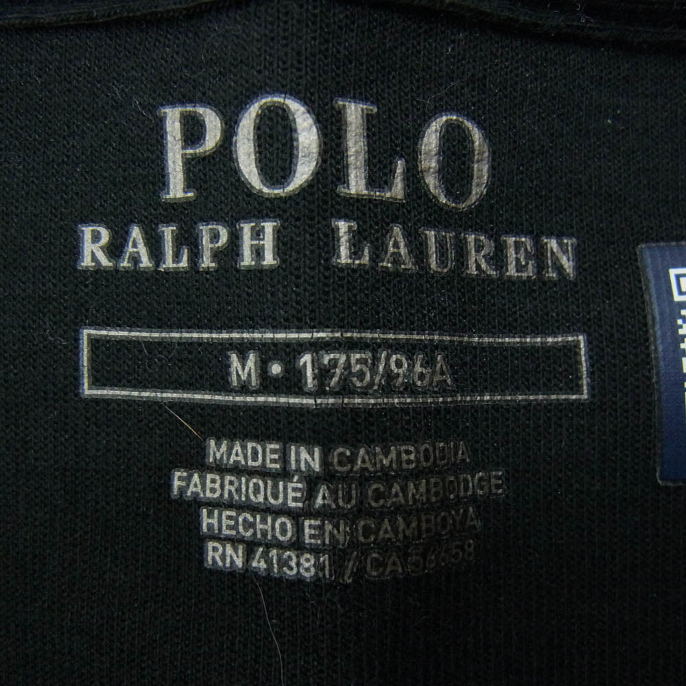 POLO RALPH LAUREN ポロ・ラルフローレン ダブルニットボンバージャケット ポニーロゴ アクションプリーツ ブルゾン ブラック系 M【中古】