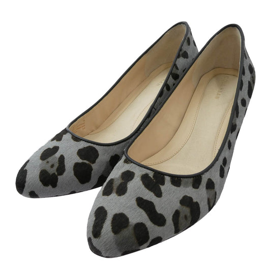 COLE HAAN コールハーン W16101 ザ ゴートゥー ウェッジ 60MM womens レオパード パンプス 7B【中古】