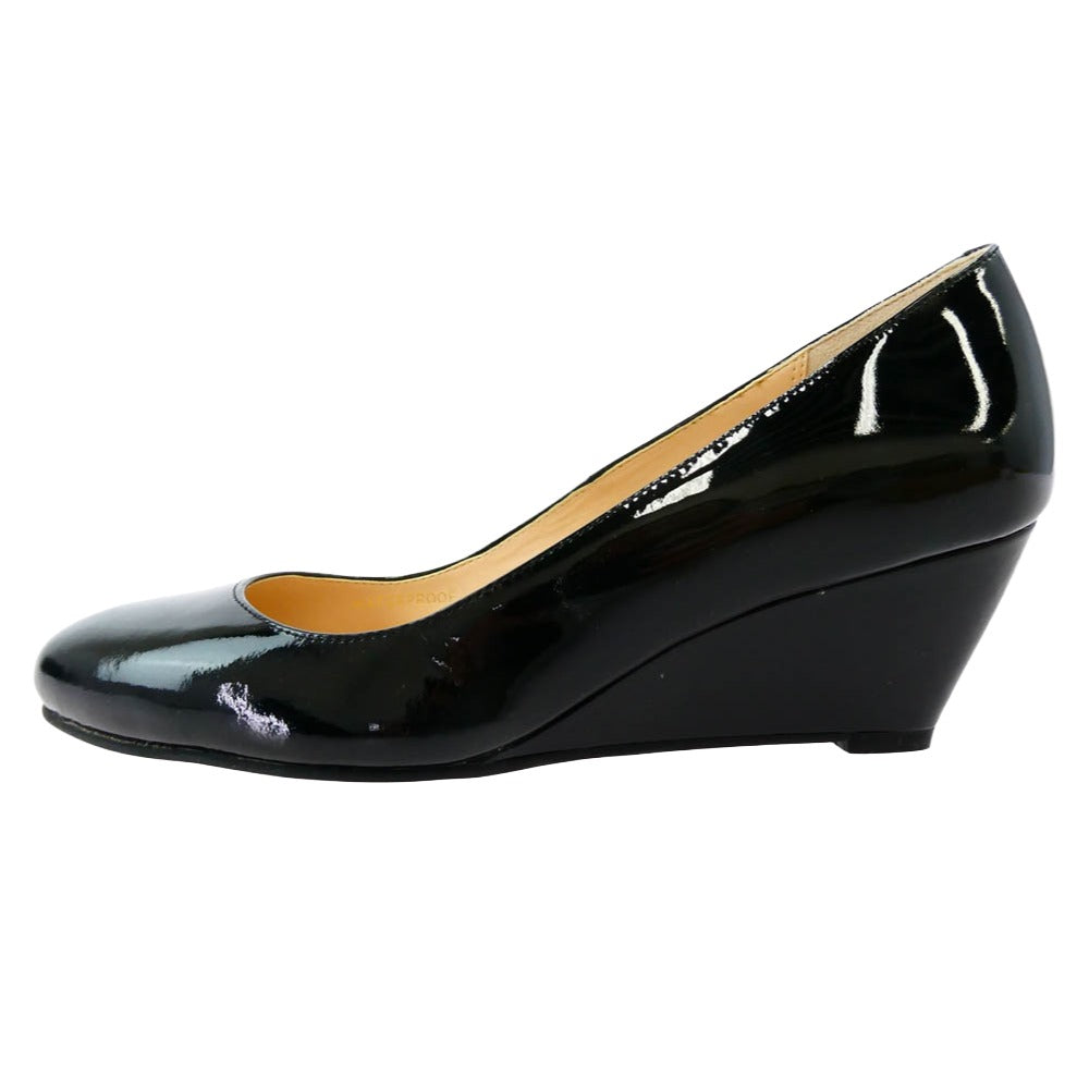 COLE HAAN コールハーン D42831 LAINEY WDG 55 WP 2 エナメル パンプス ブラック ブラック系 6.5【中古】