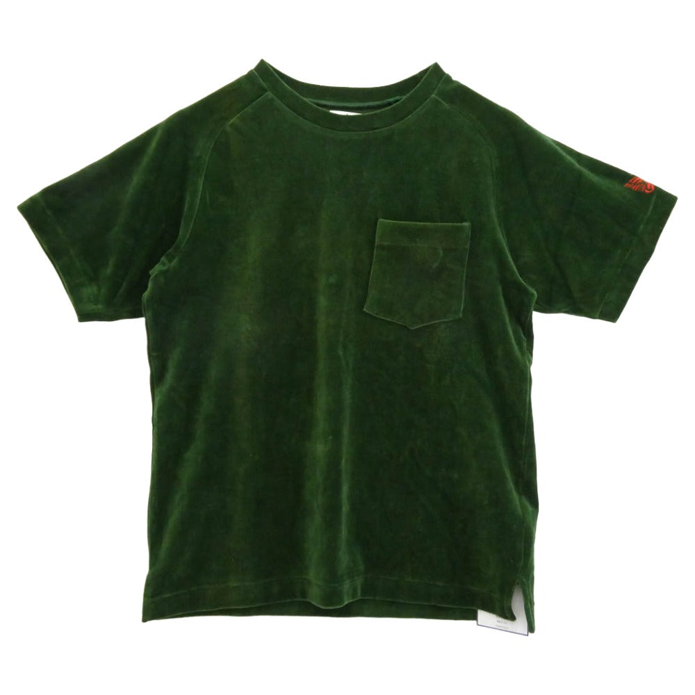 Needles ニードルス Crew Neck Tee フリース 半袖 Tシャツ グリーン系 S【中古】