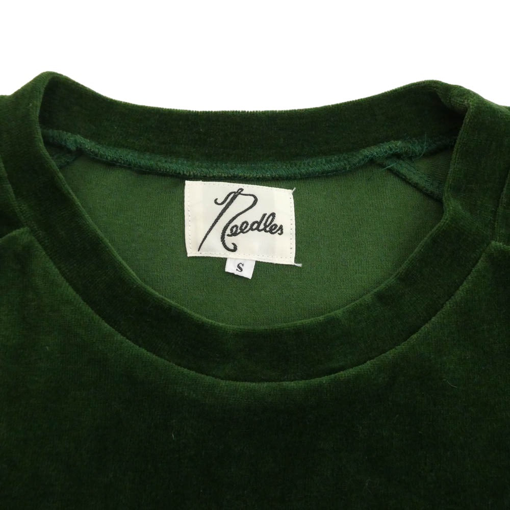 Needles ニードルス Crew Neck Tee フリース 半袖 Tシャツ グリーン系 S【中古】
