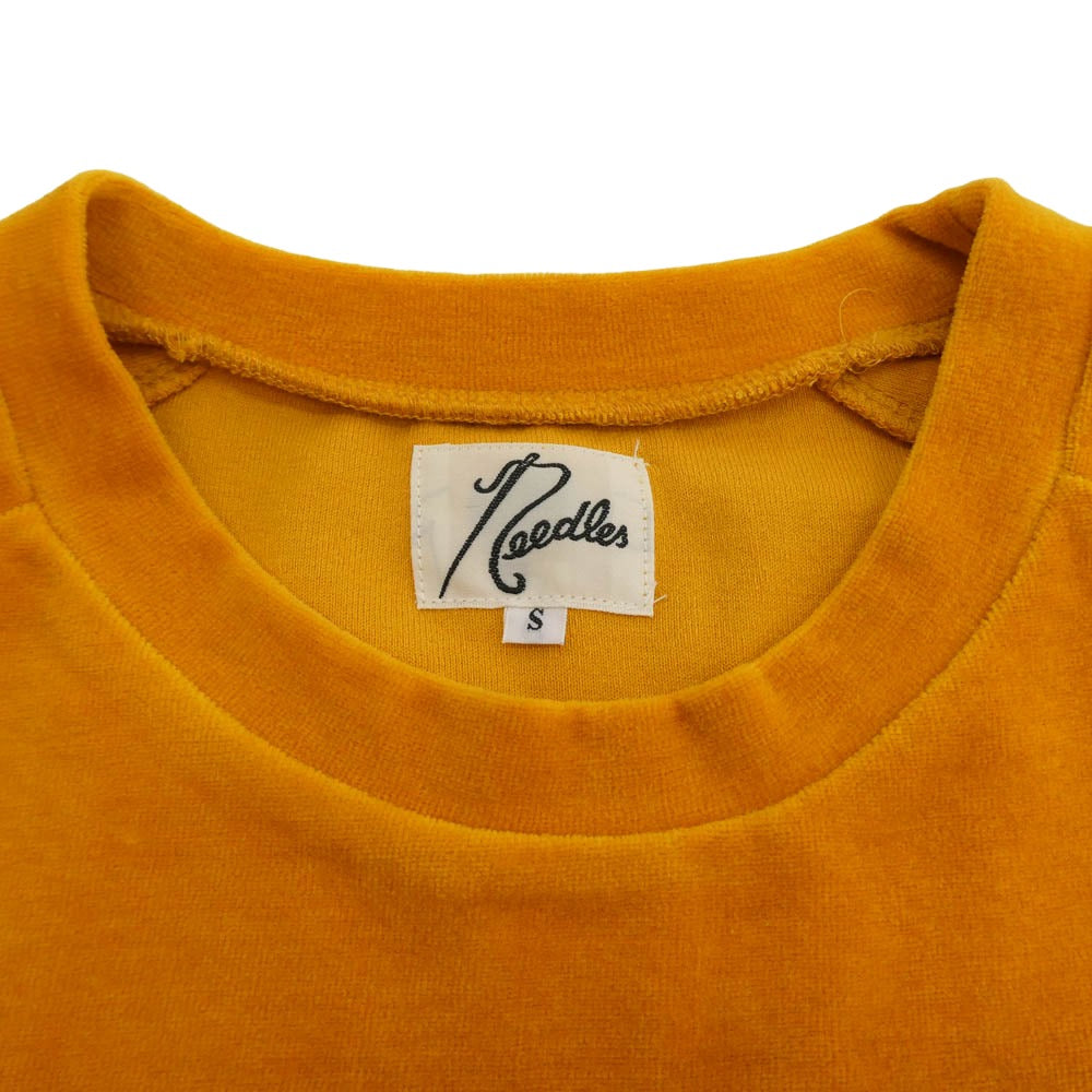 Needles ニードルス Crew Neck Tee フリース 半袖 Tシャツ イエロー系 S【中古】