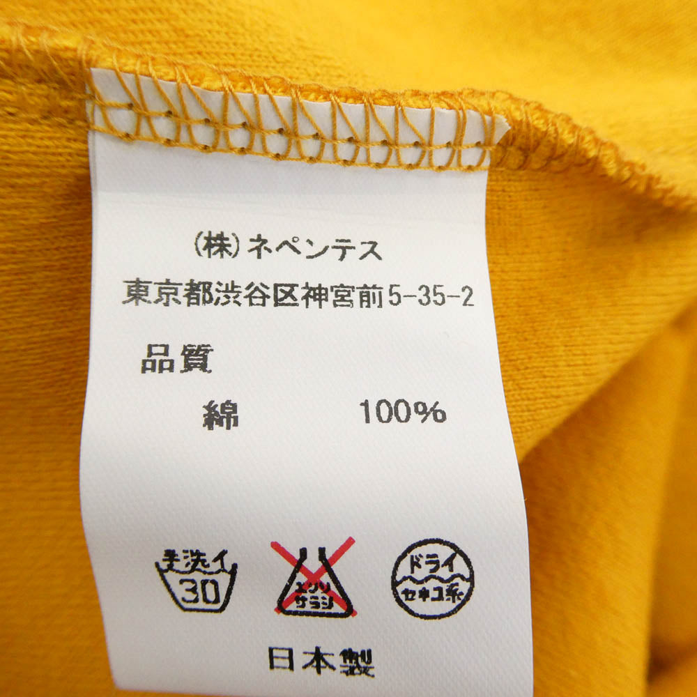 Needles ニードルス Crew Neck Tee フリース 半袖 Tシャツ イエロー系 S【中古】