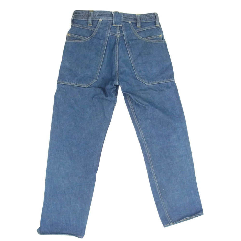 SASAFRAS ササフラス FALL LEAF PANTS ストレート コットン デニム パンツ インディゴブルー系 M【中古】