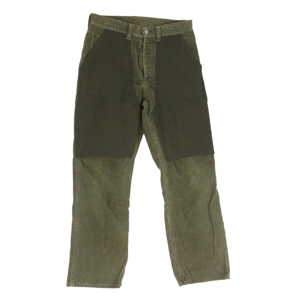 SASAFRAS ササフラス クロス生地 コーデュロイ パンツ カーキ系 XS【中古】