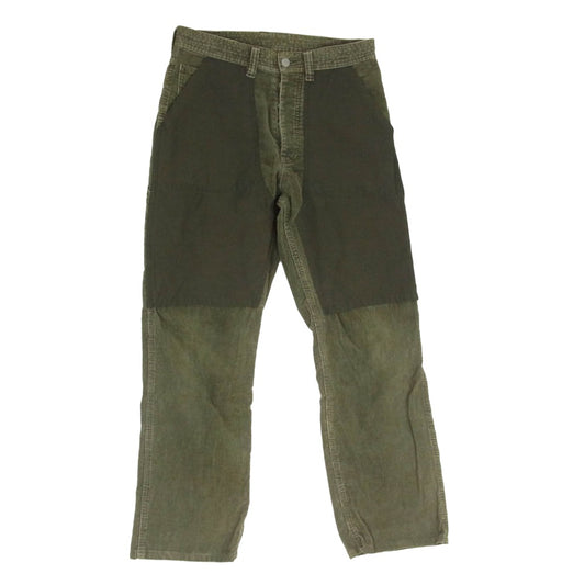 SASAFRAS ササフラス クロス生地 コーデュロイ パンツ カーキ系 XS【中古】