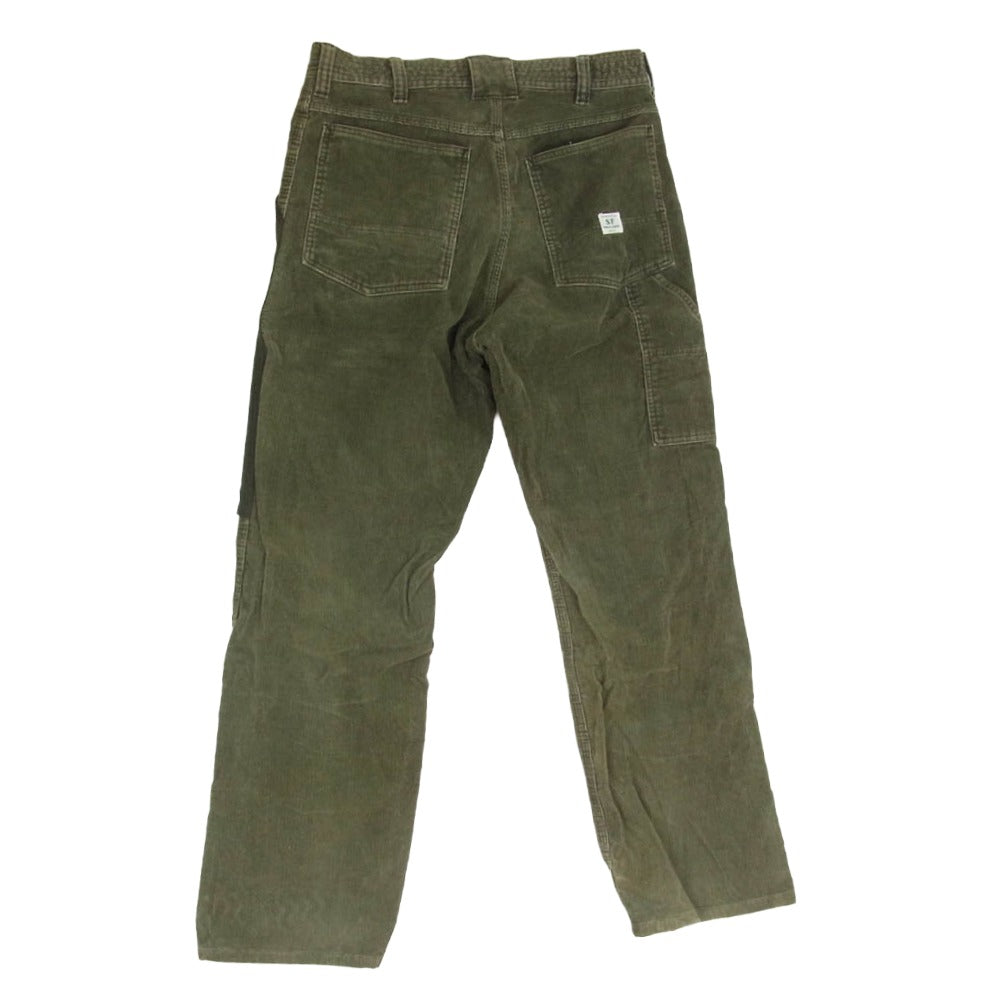 SASAFRAS ササフラス クロス生地 コーデュロイ パンツ カーキ系 XS【中古】
